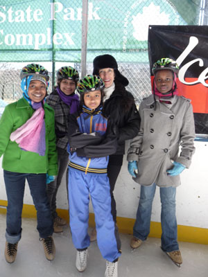 Moira North with outreach participants