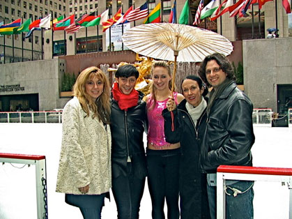 Tara Modlin, Johnny Weir, Alexe Gilles, Moira North & Keith Andrews rock center april 1
