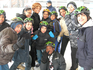 Skating clinic participants Riverbank State Park Skating clinic participants